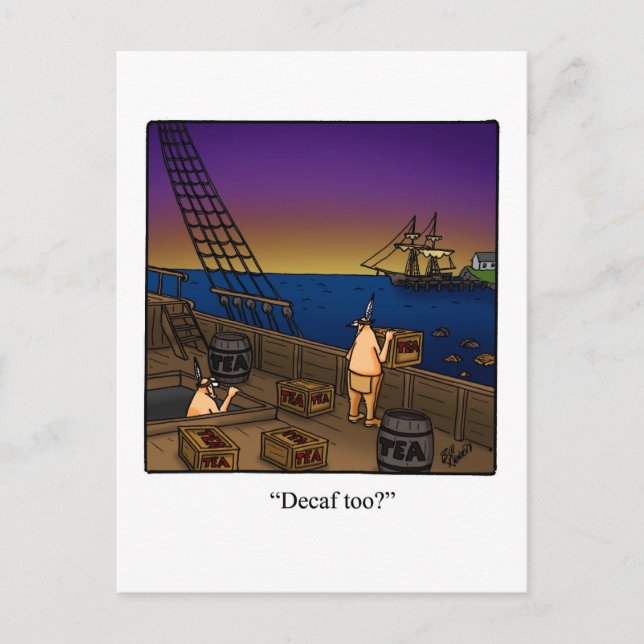 Graciosa Postal De Humor Del 4 De Julio (Anverso)