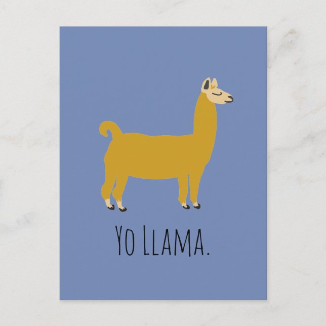Graciosa postal de Llama Pun (Anverso)