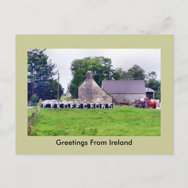 Graciosa postal irlandesa Scarecrow (Anverso)