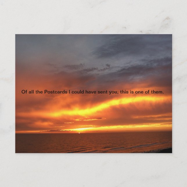 Graciosa postal Sunset, Posttravesía, Postales (Anverso)