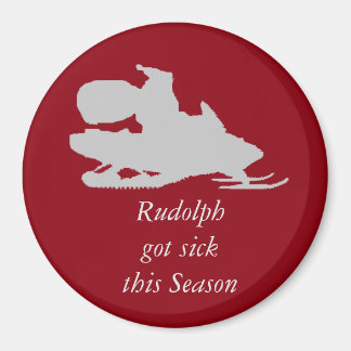 Graciosa santa en imán de moto de nieve