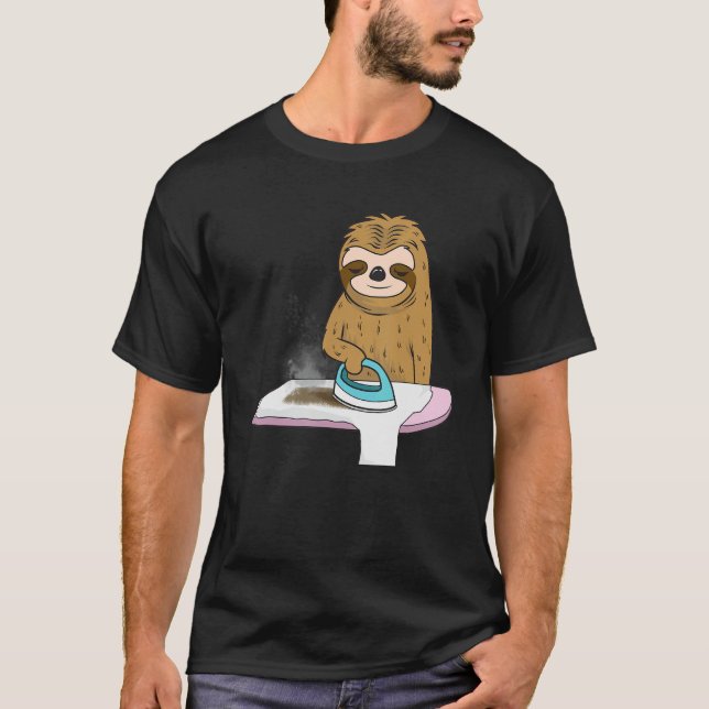 Graciosa Sloth Planeando su camiseta con Novedad m (Anverso)