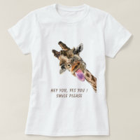Graciosa sonrisa de jirafa en camiseta - Personali