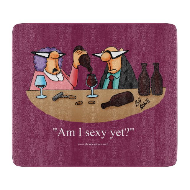 Graciosa tabla de corte de humor para vinos (Anverso)