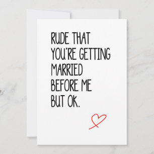 Graciosa tarjeta Boda/tarjeta de compromiso para e