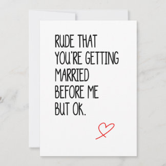 Graciosa tarjeta Boda/tarjeta de compromiso para e