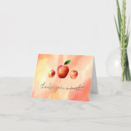 Graciosa tarjeta cruzada 'Eres un Peach' con Apple