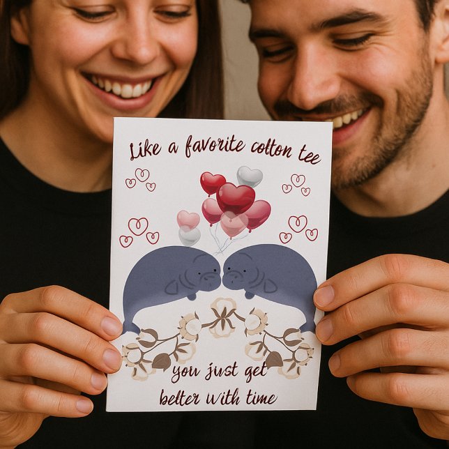 Graciosa tarjeta de 2º aniversario de algodón para (Subido por el creador)