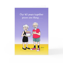 Graciosa tarjeta de 40 años
