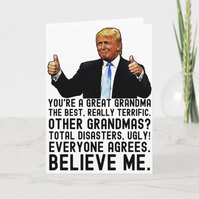 Graciosa tarjeta de abuela del Día de la Madre de  (Anverso)