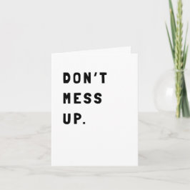 Graciosa tarjeta de aliento sarcástica