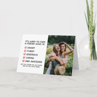 Graciosa tarjeta de amistad para el mejor amigo