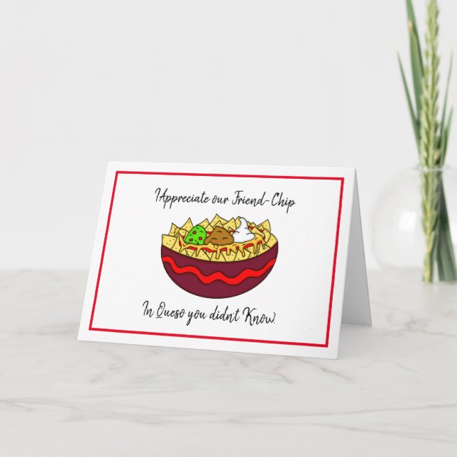 Graciosa tarjeta de amistad, puntos de comida (Anverso)