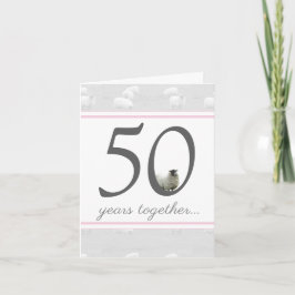 Graciosa tarjeta de aniversario 50 de marido/mujer