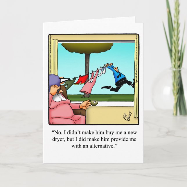 Graciosa tarjeta de aniversario de Boda para ellos (Anverso)