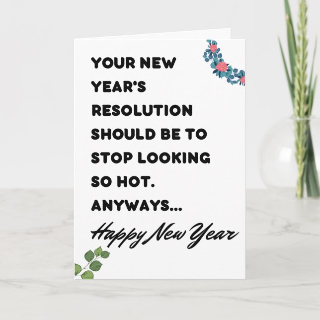 Graciosa tarjeta de Año Nuevo (Anverso)