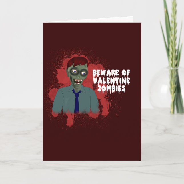 Graciosa tarjeta de bienvenida de amor Zombie (Anverso)