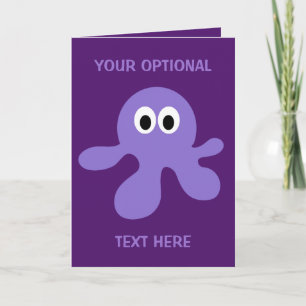 Graciosa tarjeta de bienvenida Octopus personaliza