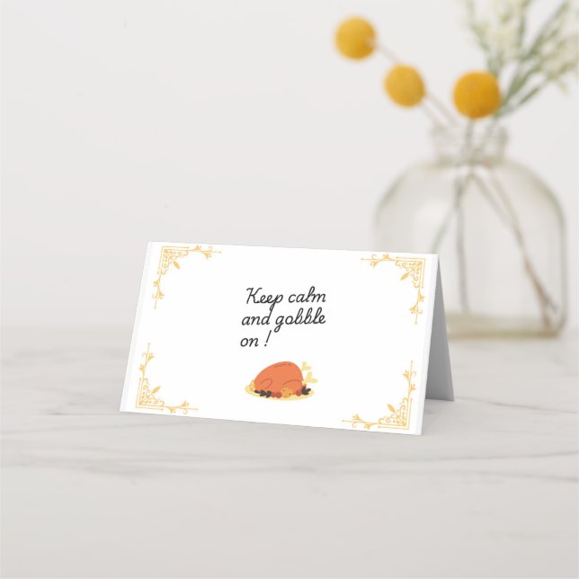 Graciosa tarjeta de cena de mesa de acción de grac (Anverso)