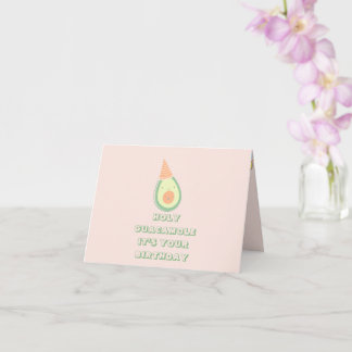 Graciosa tarjeta de cumpleaños aguacate