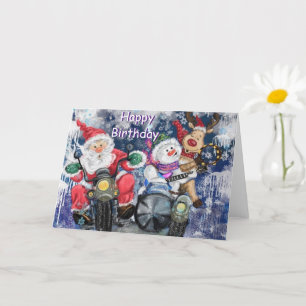 Graciosa tarjeta de cumpleaños con amigos de Navid