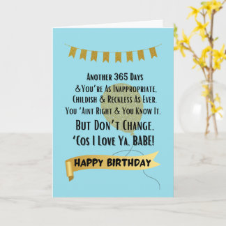 Graciosa tarjeta de cumpleaños de 365 días para se