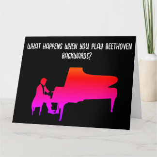 Graciosa tarjeta de cumpleaños de Chiste de piano