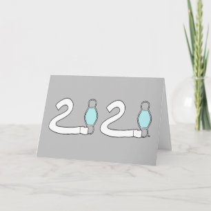 Graciosa tarjeta de cumpleaños de cuarentena 2020
