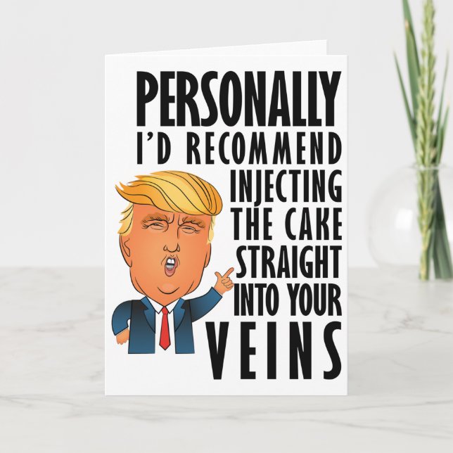 Graciosa tarjeta de cumpleaños de Donald Trump (Anverso)