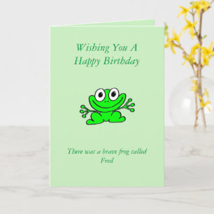 Graciosa tarjeta de cumpleaños de Frog