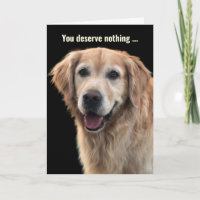 Graciosa tarjeta de cumpleaños de Golden Retriever