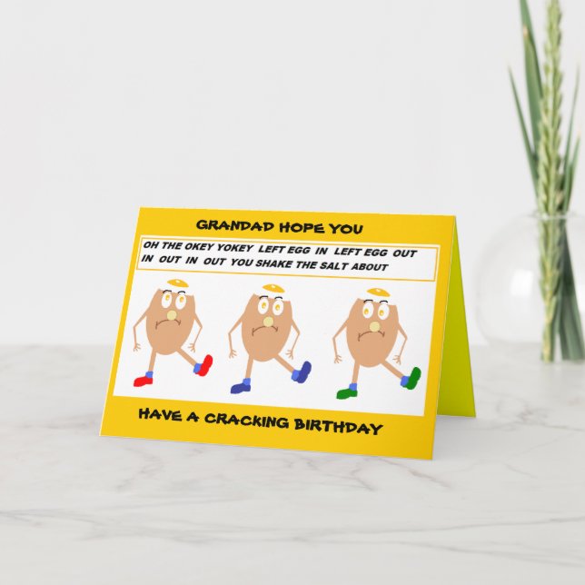 Graciosa tarjeta de cumpleaños de papá (Anverso)