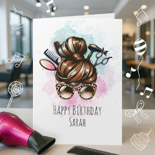 Graciosa tarjeta de cumpleaños de peluquero para B