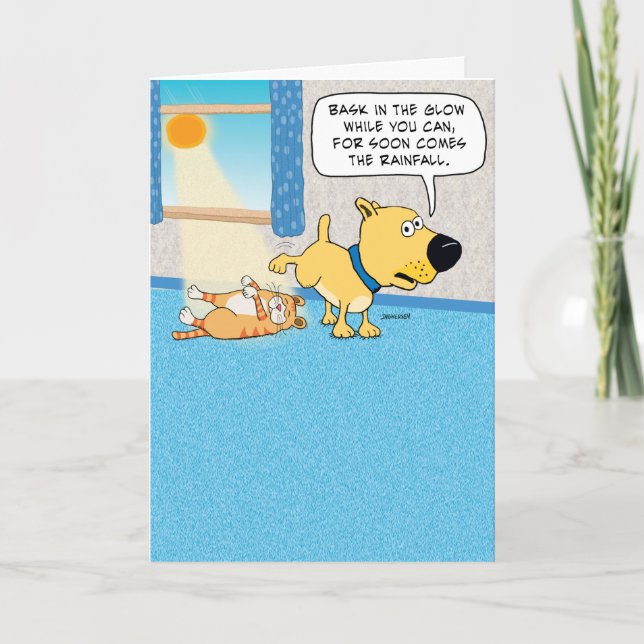 Graciosa tarjeta de cumpleaños de perro de orina (Anverso)