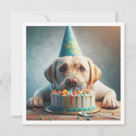 Graciosa tarjeta de cumpleaños de perro, recuperad