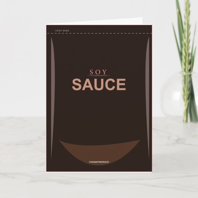 Graciosa tarjeta de cumpleaños de salsa de soja de (Anverso)