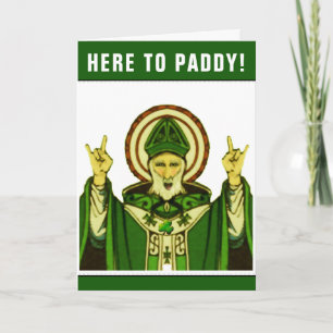 Graciosa tarjeta de cumpleaños de San Patricio