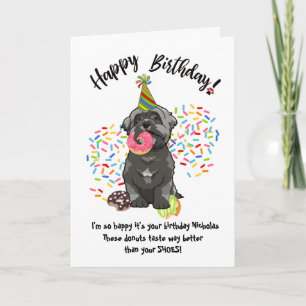 Graciosa tarjeta de cumpleaños de shih Tsu Mascota