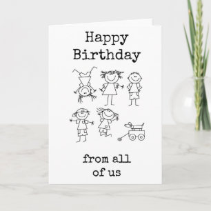 Graciosa tarjeta de cumpleaños de trabajo, de todo