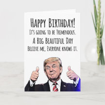 Graciosa tarjeta de cumpleaños de Trump - Humor po