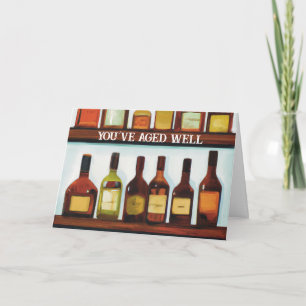 Graciosa Tarjeta De Cumpleaños De Whiskey Para Los
