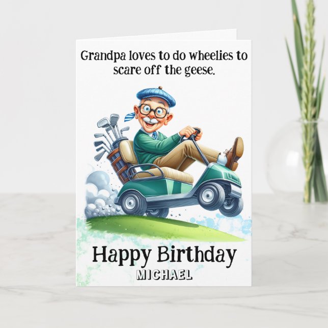 *~* Graciosa tarjeta de cumpleaños del hombre de c (Anverso)