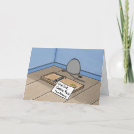Graciosa tarjeta de cumpleaños del ratón