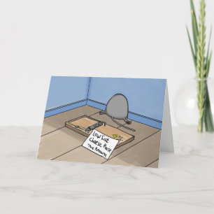 Graciosa tarjeta de cumpleaños del ratón