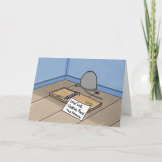 Graciosa tarjeta de cumpleaños del ratón
