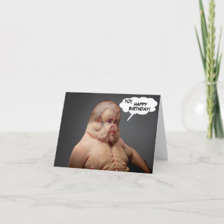 Graciosa tarjeta de cumpleaños del tipo de humor W