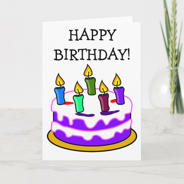 Graciosa tarjeta de cumpleaños feliz (Anverso)