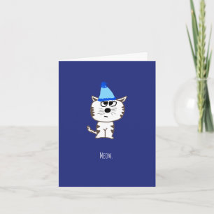 Graciosa tarjeta de cumpleaños feliz del gatito de