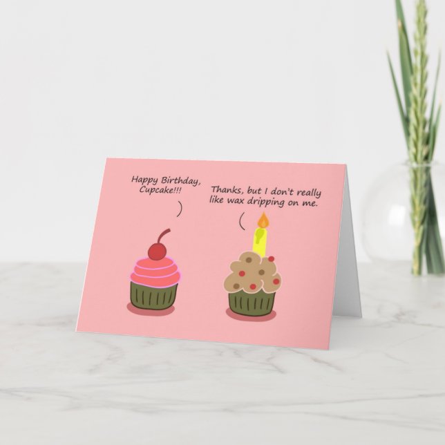 Graciosa tarjeta de cumpleaños feliz: problemas co (Anverso)