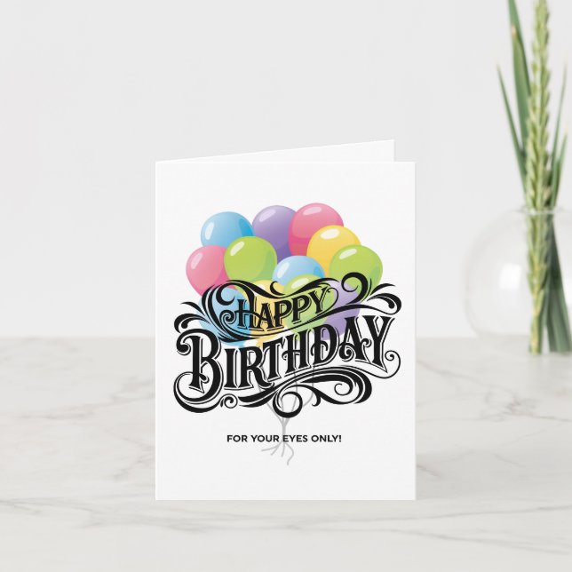 Graciosa Tarjeta de Cumpleaños Feliz Retro Háganme (Anverso)